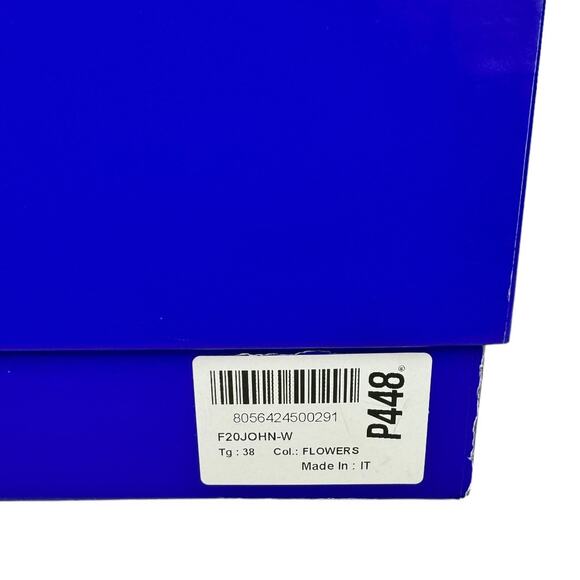 Anthropologie P448 John Flower Glitter Low Top Sneakers 38 8 New Black Floral - Picture 10 of 10